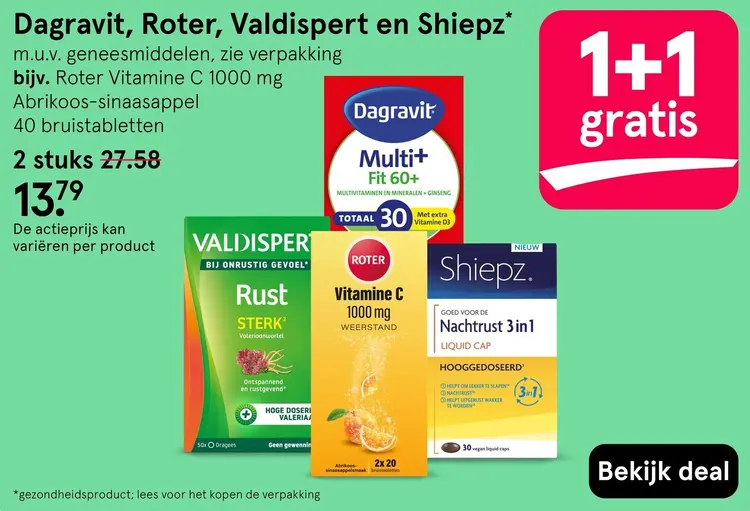 Aanbieding: Vitamine C 1000 mg Abrikoos-sinaasappel