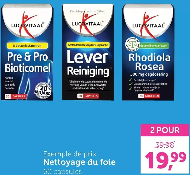 Offre: Pre & Pro Bioticomel, Lever Reiniging ou Rhodiola Rosea