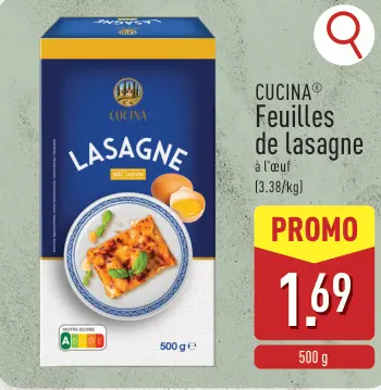 Offre: Feuilles de lasagne