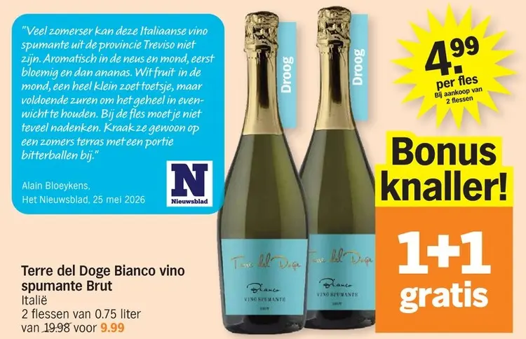 Promotie: Terre del Doge Bianco vino spumante Brut
