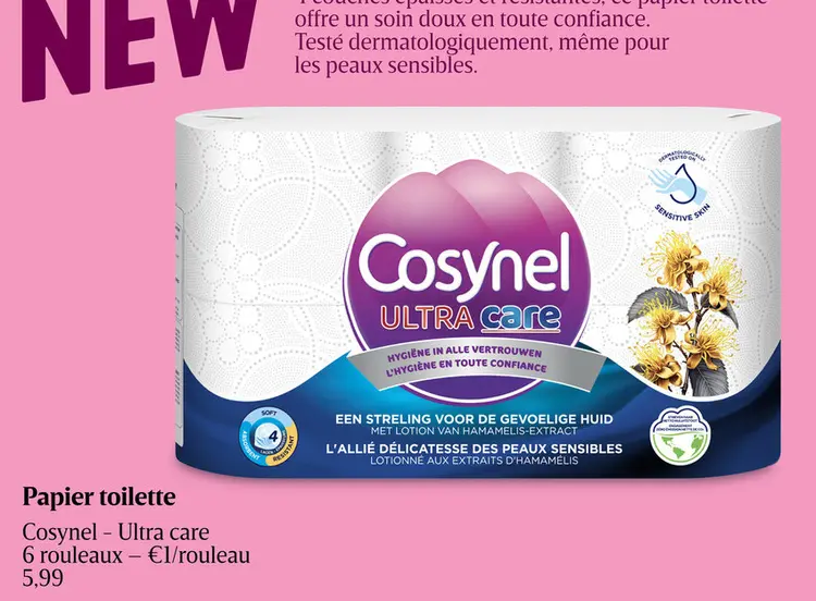 Offre: Papier toilette Cosynel - Ultra care