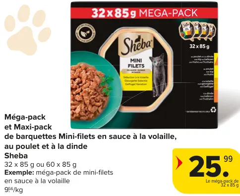 Offre: Méga-pack et Maxi-pack de barquettes Mini-filets