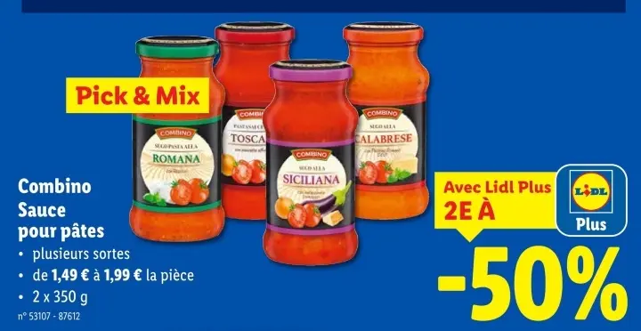 Offre: Sauce pour pâtes