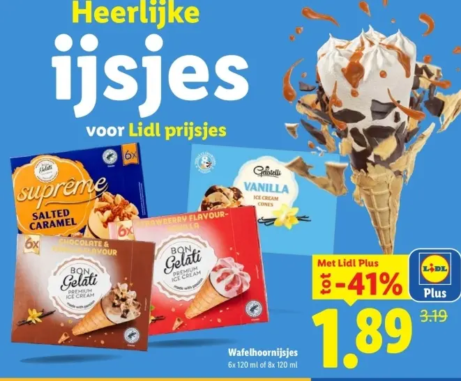 Aanbieding: Wafelhoornijsjes