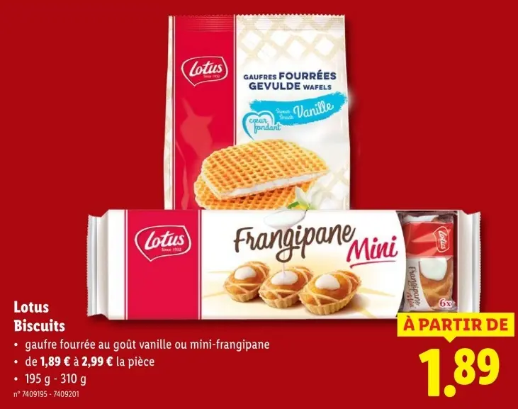 Offre: Gaufre fourrée ou mini-frangipane