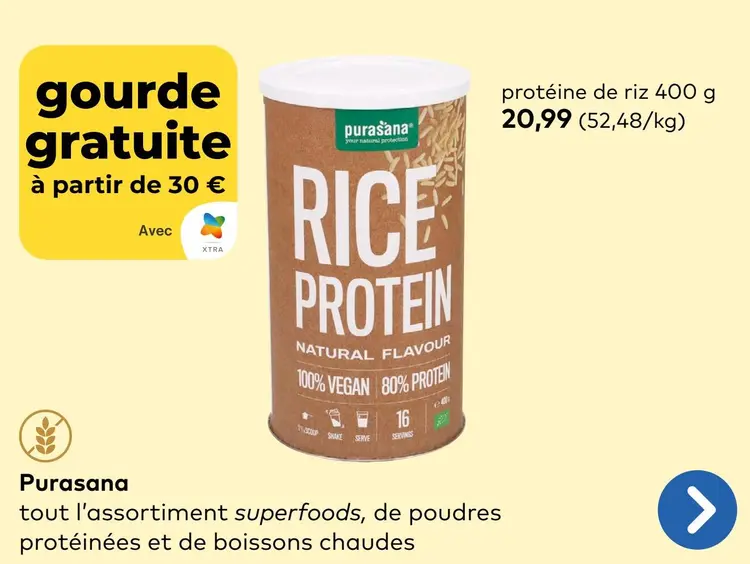 Offre: Superfoods, de poudres protéinées et de boissons chaudes