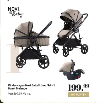 Aanbieding: Kinderwagen Novi Baby® Jaxx 3-in-1 Hazel Mela
