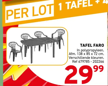 Promotie: Tafel faro