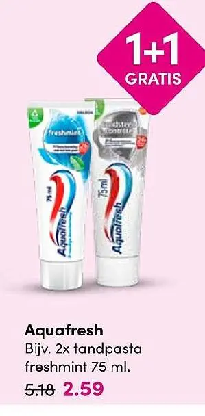 Aanbieding: Aquafresh tandpasta freshmint