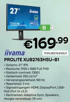 Aanbieding: Prolite xub2763hsu-b1