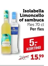 Aanbieding: Isolabella Limoncello of sambuca