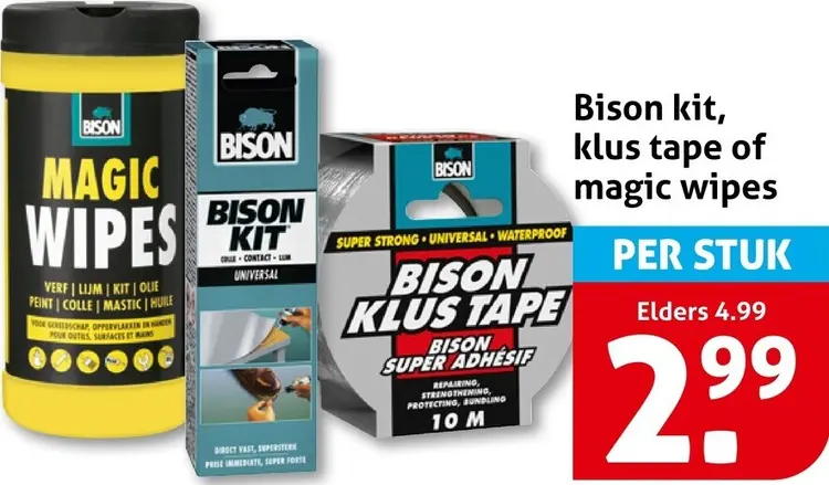 Aanbieding: Kit, klus tape of magic wipes