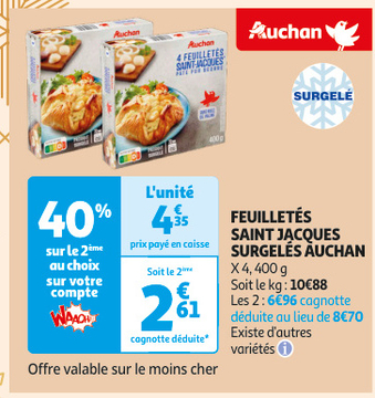 Aanbieding: FEUILLETÉS SAINT JACQUES SURGELÉS