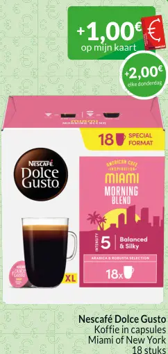 Promotie: Dolce Gusto Koffie in capsules Miami of New York