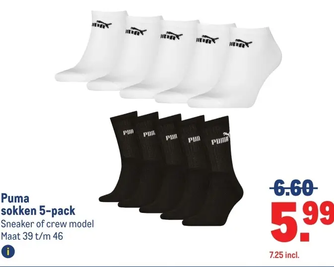Aanbieding: Puma sokken