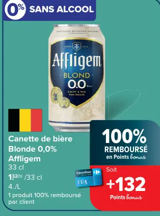 Offre: Canette de bière Blonde 0,0%