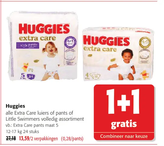 Promotie: Huggies Extra Care luiers of pants of Little 