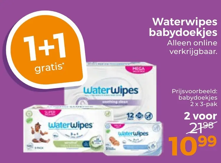 Aanbieding: Waterwipes babydoekjes