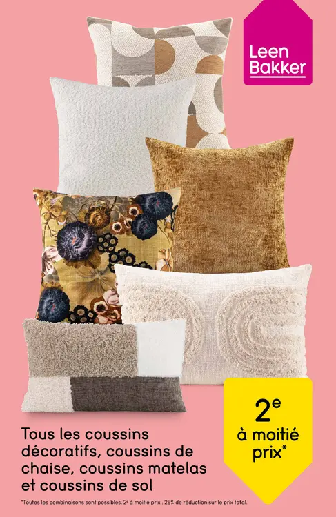 Offre: Tous les coussins décoratifs, de chaise, matelas et de sol
