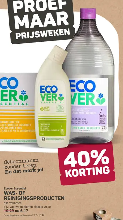 Aanbieding: Was- of reinigingsproducten