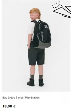 Offre: Sac à dos à motif PlayStation