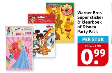 Aanbieding: Super sticker & kleurboek of Disney Party Pack
