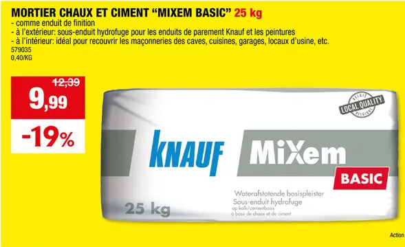 Offre: Knauf MIXem Sub 25kg