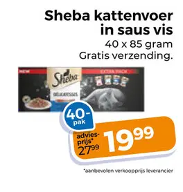 Aanbieding: Sheba kattenvoer in saus vis