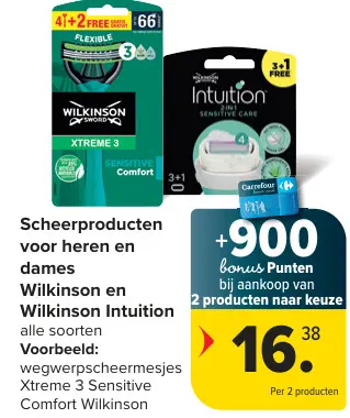 Promotie: Scheerproducten voor heren en dames Wilkinson