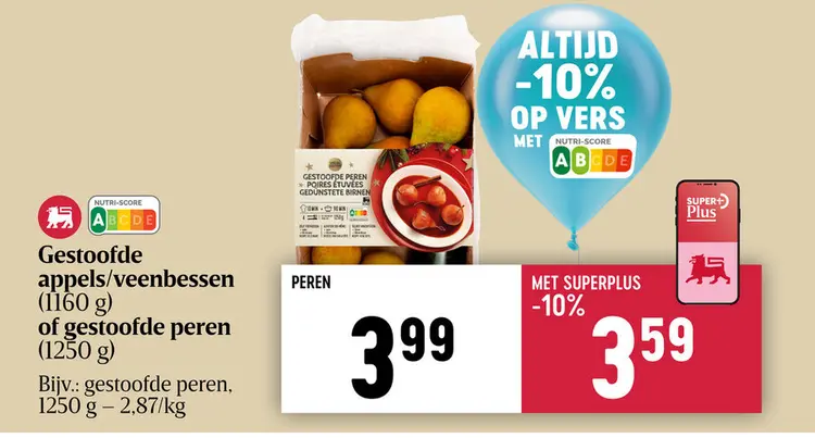 Promotie: Gestoofde appels/veenbessen of gestoofde pere