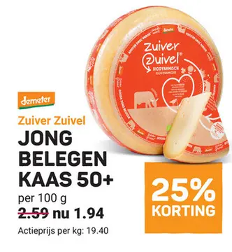 Aanbieding: Zuiver Zuivel Jong Belegen Kaas 50+