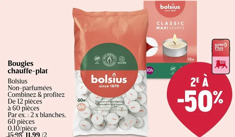 Offre: Bougies chauffe-plat