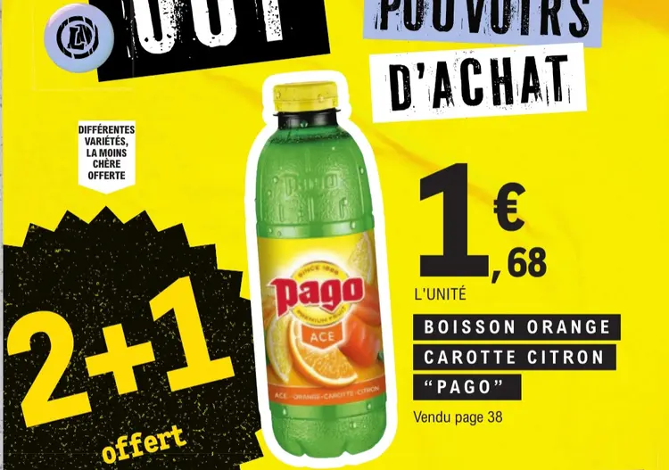 Offre: Boisson orange carotte citron