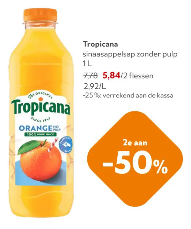 Promotie: Sinaasappelsap zonder pulp