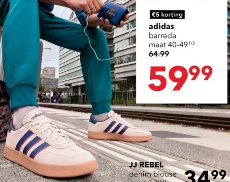 Aanbieding: Adidas Barreda heren sneakers grijs
