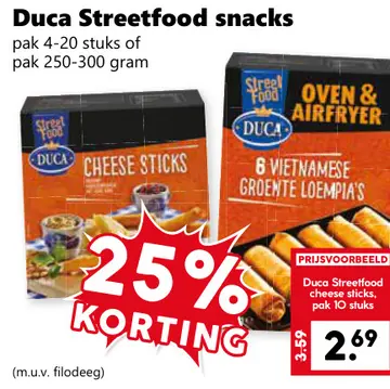 Aanbieding: Duca Streetfood snacks