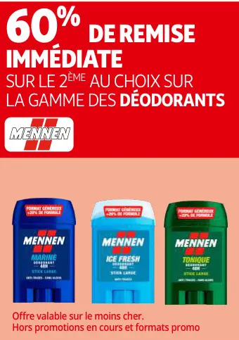 Promotie: Déodorants Mennen