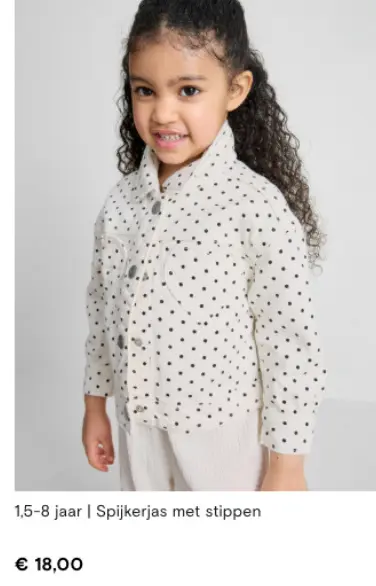 Promotie: Spijkerjas met stippen