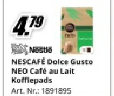Aanbieding: Nespresso dolce gusto cafe au lait kofiepads