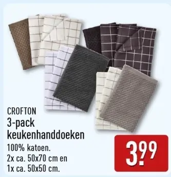 Aanbieding: 3-pack keukenhanddoeken