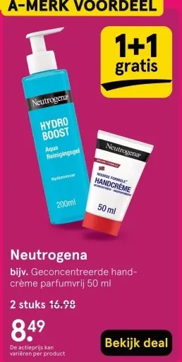 Aanbieding: Neutrogena bijv. Geconcentreerde handcrème pa