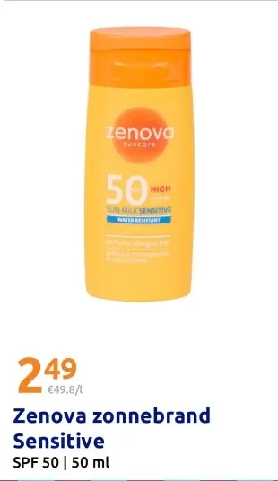 Promotie: Zenova zonnebrand Sensitive
