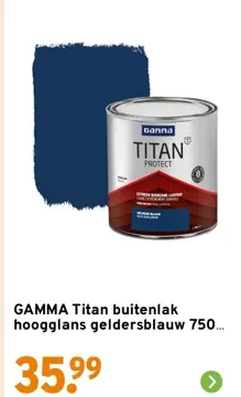 Aanbieding: GAMMA Titan buitenlak hoogglans geldersblauw
