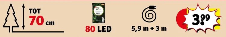 Aanbieding: Kerstverlichting 80 LED