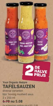 Aanbieding: Your Organic Nature TAFELSAUZEN