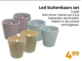 Aanbieding: Led buitenkaars set