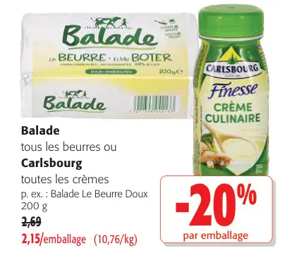 Offre: Balade tous les beurres ou Carlsbourg toutes 