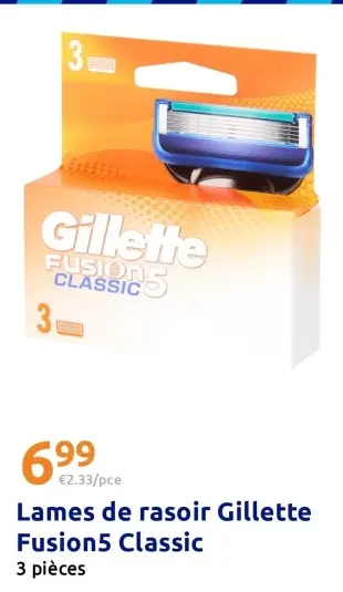 Offre: Lames de rasoir Fusion5 Classic