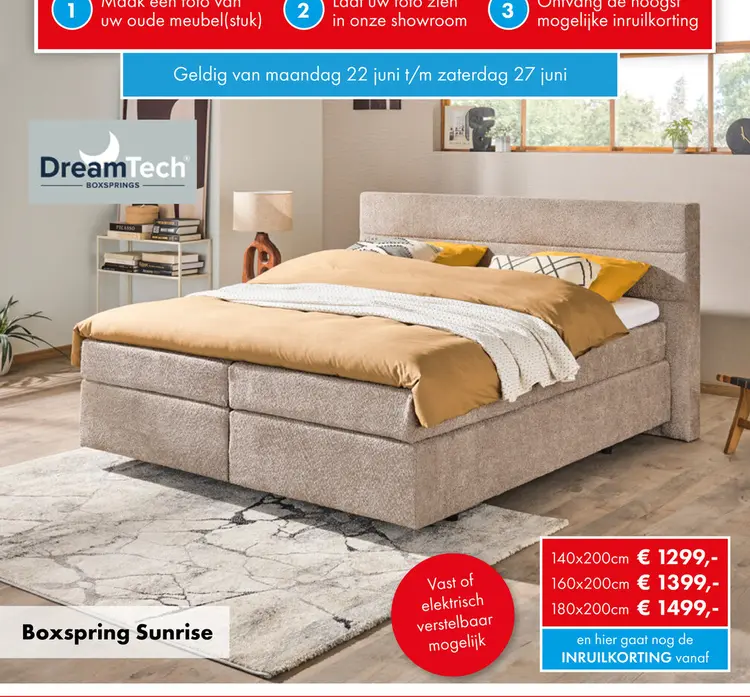 Aanbieding: Sunrise boxspring greige