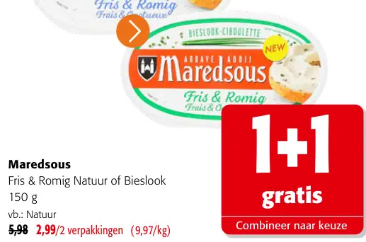 Promotie: Maredsous Bieslook-Ciboulette